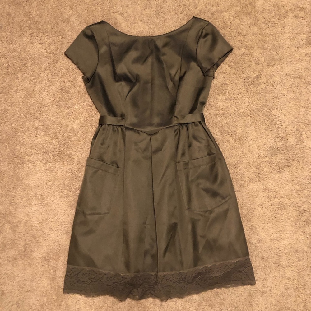 Philosophy Di Alberta Ferretti Brown Satin Dress